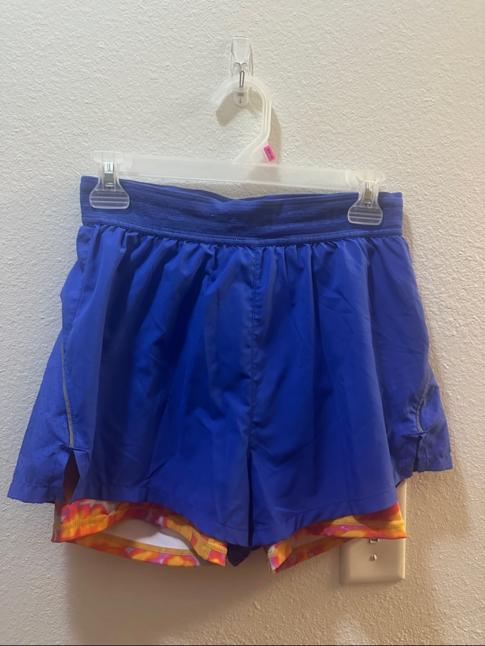 Royal blue Fabletics shorts with pocket